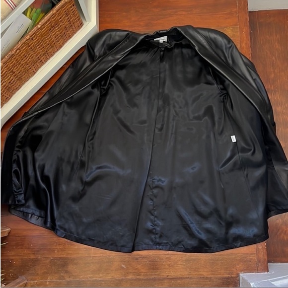 Maxima for Neiman Marcus Lambs Leather Coat in Black - Picture 5 of 16